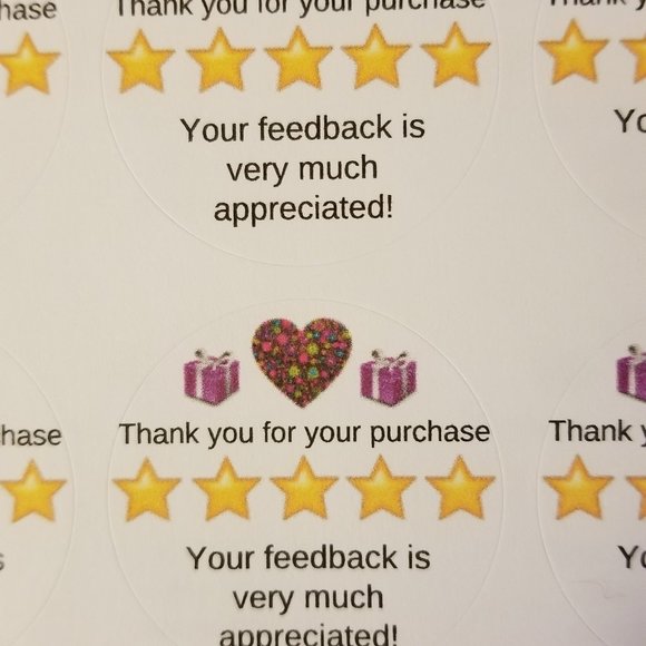 120 Labels 1.5" Round Matte White Thx for Purchase - Picture 4 of 4